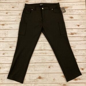 Jaanuu Black Straight Leg Cargo Scrub Pants 1X